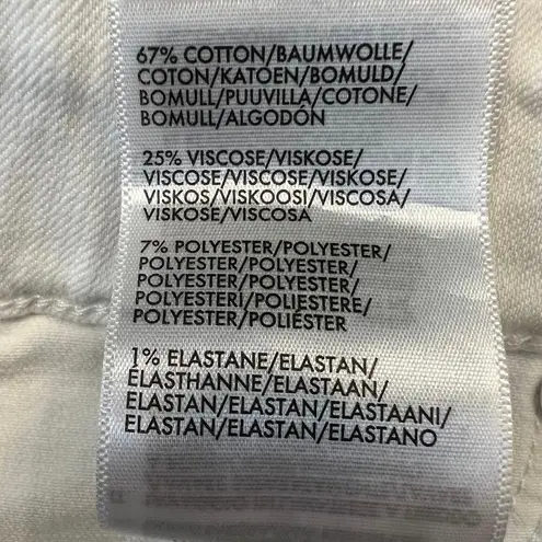 Liverpool 25-Inch The Skinny Crop - Bright White size 6 Pull On Elastic Waist