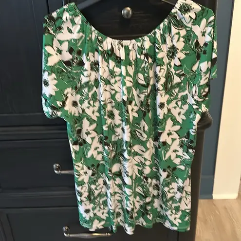 Liz McCoy stretchy blouse, size 1x Green