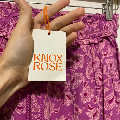 Knox Rose NWT  Pink Paisley Wide Leg Pants