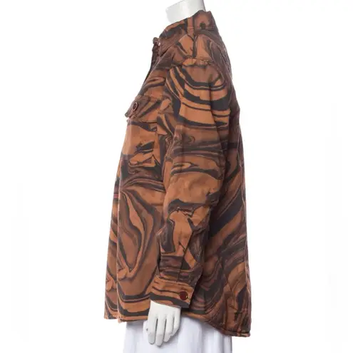 House Of Sunny NWT Paradise Oversized Long Sleeve Shacket Mahogany Jacket sz Med