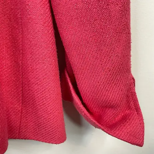 Carlisle Vintage Textured Silk Classic Blazer Jacket Melon Pink Womens US 4