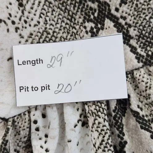 White Birch Snakeskin Babydoll Tunic Size Small Snakeskin Print Knit Top