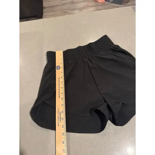 Black Running Shorts With Zipper Pockets Athletic Gym Workout Size M