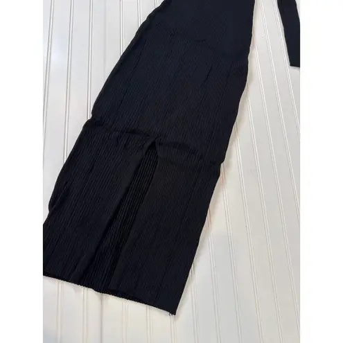 NWT Rumored Presley Maxi Dress Boat Neck Open Back Sexy Long Sleeve Size S Black