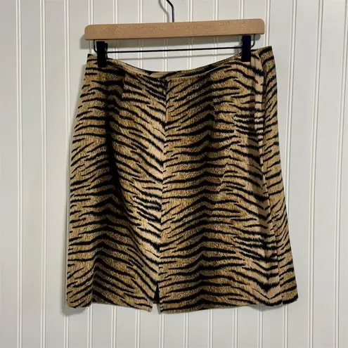 Scarlett VTG Skirt Suit Set Size 12 Black Animal Print Mob Wife Office Siren Y2K