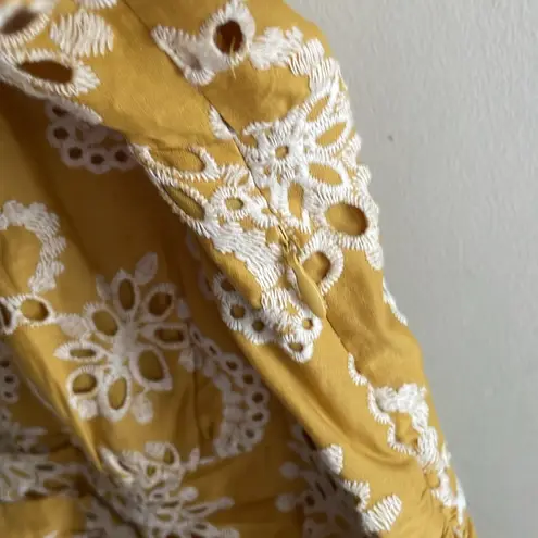 Shoshanna Costas Eyelet-Embroidered Cotton Mini Dress