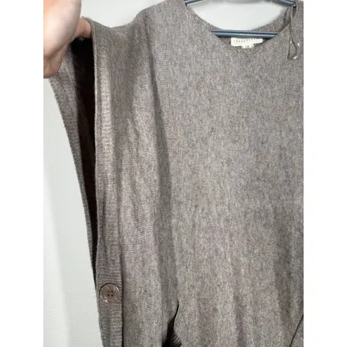 Love Stitch Womens Brown Sweater Poncho OS Boxy Oversized Cozy Warm