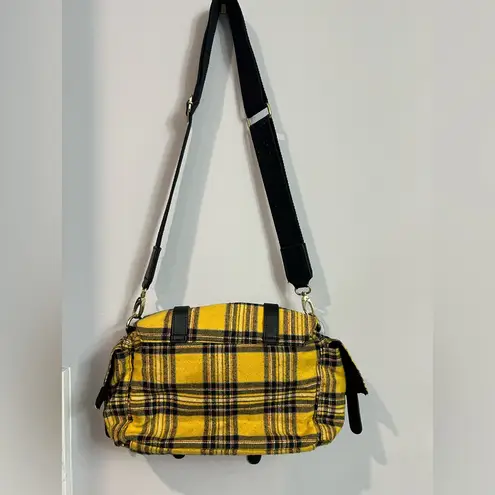 Yellow Y2K Plaid Print Crossbody / Adjustable Strap Bag