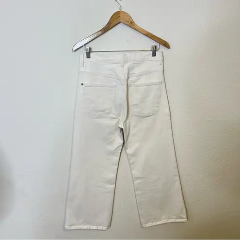 The Great Rider Wide Leg Jeans Stone Cream White Womens Size 28