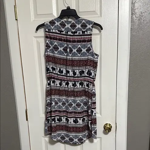 Wishful park Sleeveless Patterned Dress with Zipper Sz large