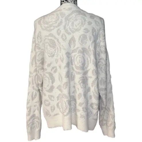 Laura Ashley Size 2X: Floral Metallic Crew Neck Sweater