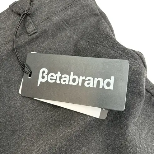 Betabrand  Classic Dress Pant Yoga Pant Bootcut Charcoal Gray Size Medium