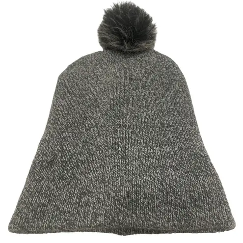 Source Unknown New Women's Gray Winter Knit Pom Pom Beanie Hat One Size. Unisex.