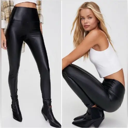 Wilfred Free aritzia black faux leather leggings size large