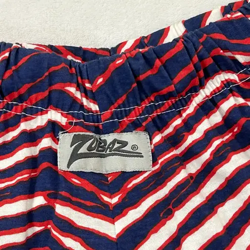 Zubaz Navy Red & White Striped Casual Lounge Football Sweat Pants Size S