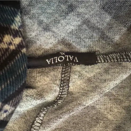 Women's Plaid Black and Blue Hoodie Size XL