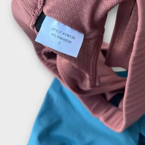 Stride Bra (Atlantic Blue) & Vuori Daily Bra (Rosewood) – Women's Sz Small