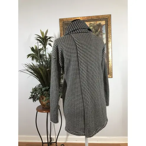 Cabi Fergie Splits Women XS Sweater Long Sleeve Pullover Cowl Neck Knit Striped