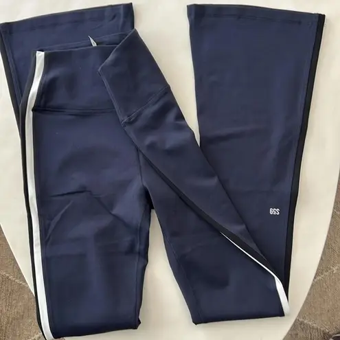 Splits59 Raquel High Waist Flared Legging 32β Indigo Blue White Black $134 XL
