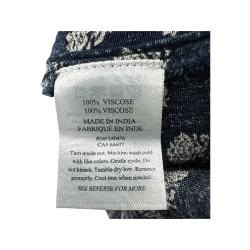 Faherty Orinda Maxi Dress M Blue Boho Tiered Cottagecore Festival Button Front