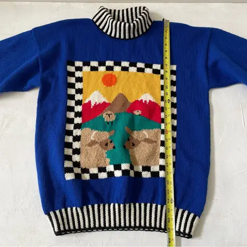 Vintage BONZO Handmade In New Zealand Pure Wool Sweater Knit Sheep NWT Blue Size undefined