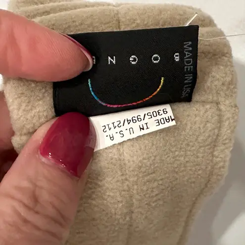 NWT Bogner Lucilla Fleece Headband Embroidered Logo Beige Small Ski Deadstock Tan