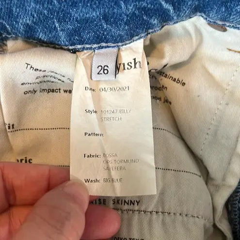 Boyish The Billy High Rise Skinny Jean Size 26