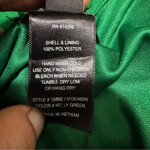 Enfocus Studio Women Green Boat Neck Long Puffy Sleeves High