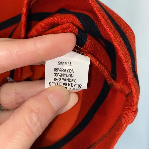 Newbury Kustom Red Black Stripe Zipper Dress Small