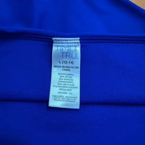 Time and Tru Royal Blue Bikini Bottoms Size L