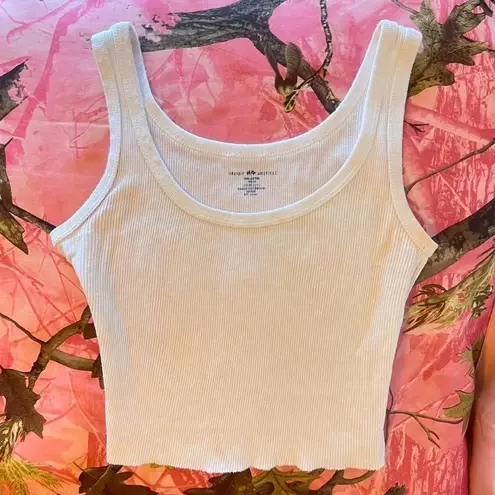 brandy melville white ribbed beyonca tank top cami