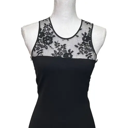 Michelle Mason  Womens Lace Inset Mini Bodycon Dress Sleeveless Size Small