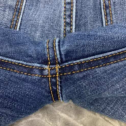 KanCan USA KanCan High Rise Destructed Cropped Dark Wash Jean Size 26