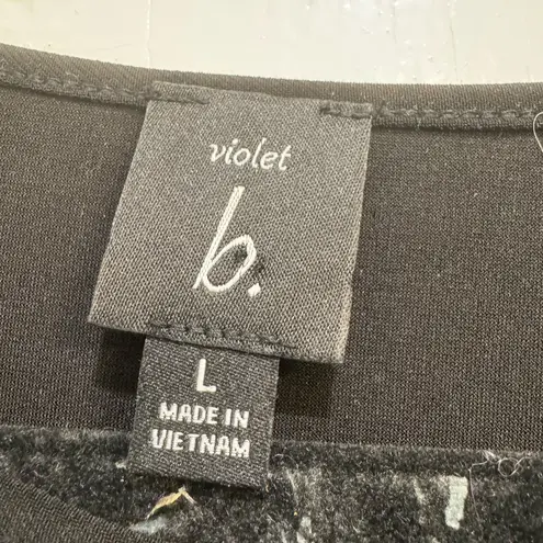 Violet b. Teal Sequin Short Sleeve Top – Size Large Blue