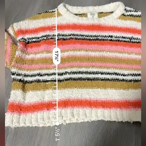 Billabong  Easy Going‎ Multicolor Chunky Knit Long Sleeve Cropped Sweater Sz XS