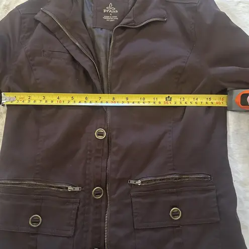 prAna  Lydia Jacket Utility Zion Fabric Insulated Black Pockets Women's‎ S