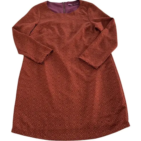 prAna Dress Women Small Orange Red Pomegranate Cece Medallion Print Mini