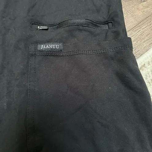 Jaanuu Kass Slim 4-Pocket ULTRAsoft Scrub Top Black Womens M