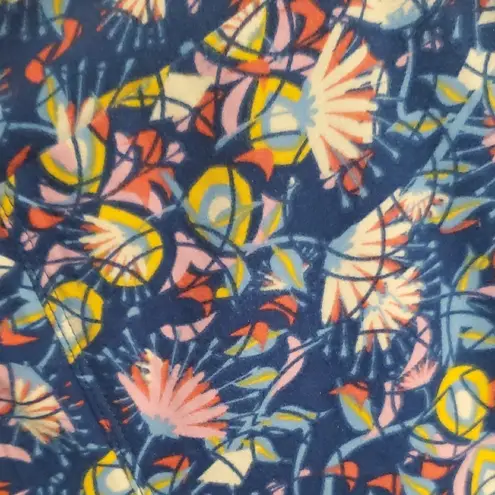 LuLaRoe  Blue and Pink Floral Leggings