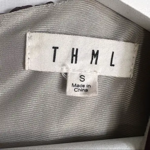 THML Anthropologie Womens Romper/Dress Sz S Bell Sleeve Plum Color Casual Beach