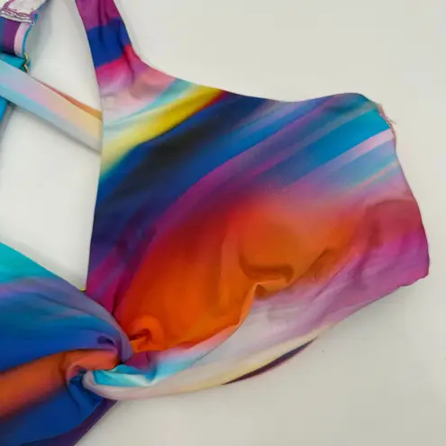 La Blanca Bikini Top Size 10 NEW Sunset Shores Over The Shoulder Underwire NWOT