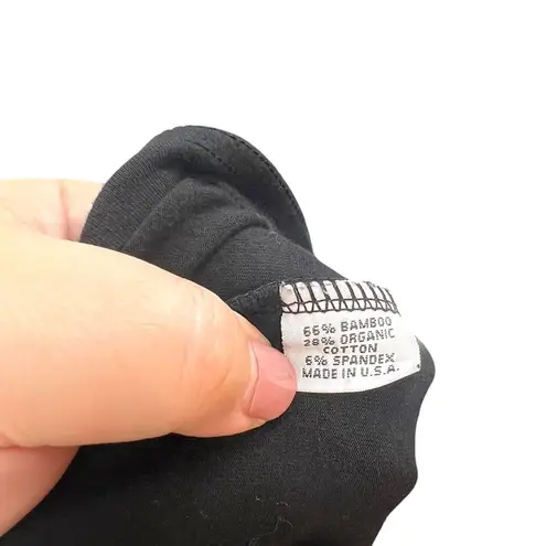 Bryn Walker Black Faux Wrap Twist Sleeveless Dress Bamboo Blend Size XL