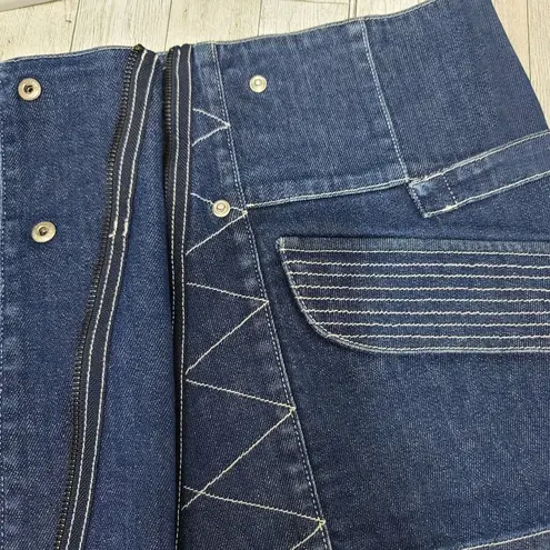 Opening Ceremony asymmetrical mini denim skirt sz S RARE!!