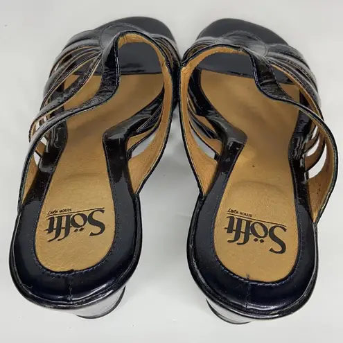 Soffit Women’s Deep Purple Open Toe Wedge Sandals Size 9M