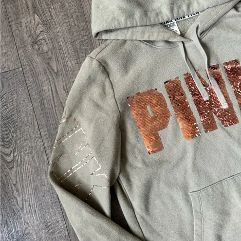 PINK - Victoria's Secret VS Pink Sage & Rose Gold Bling Hoodie