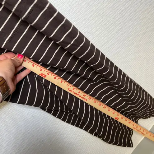 Pact Organic Cotton Brown & White Striped Sleeveless Knit Jumpsuit Romper XS