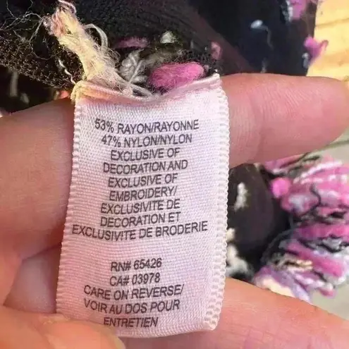 Vintage Pink Poodle Cardigan Sweater Black Pink Plaid Fringe 3x Retro Chic Fun Size XL