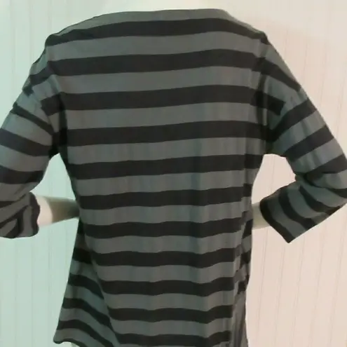 Cut Loose knit top striped sz small Black