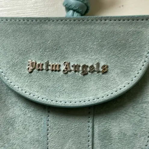 Palm Angels Palm Angles small suede cross body bag turquoise