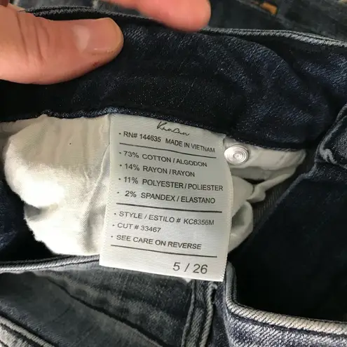 KanCan Rustic Wash High Rise Distressed Skinny Denim Jeans Women's Size 5/26 Blue